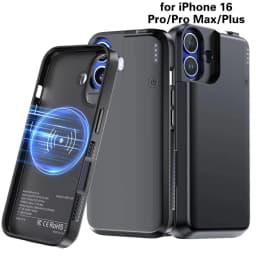 USB-C Battery Case for iPhone 16/16 Pro/16 Pro Max/16 Plus Portable Wireless Charging Cover Power Bank Extended Battery Pack