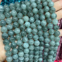 6 8 10MM Natural Stone Jade Chalcedony Round Multicolors Loose Beads For Jewelry Making Diy Charm Bracelets Necklace Accessories