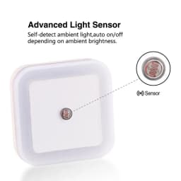 Mini Square Wireless Sensor LED Night Light EU US Plug Indoor Lighting Lamp for Baby Kids Bedroom Living Room Corridor HomeDecor