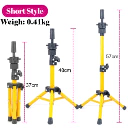 Mannequin Head Wig Stand With Adjustable Wig Tripod Stand Holder For Wigs Making Display With T Pins/Wig Cap Training Practice