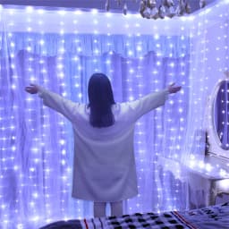 Ramadan Room Decorations 3M 6M LED Curtain Light String Battery Power Fairy Wedding Garland Outdoor Eid Mubarak Decoration