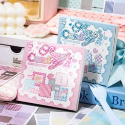 TIANZI Cartoon Die Cut Stickers Book 20/40 Sheets Decorative Diary Scrapbooking Supplies Handmade Japanese Stationery
