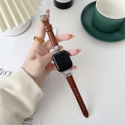 Genuine Band For Apple Watch Leather strap 41mm-45mm 49mm 38mm 40mm 42mm 44mm Slim bracelet iwatch series ultra 2 9 8 7 6 5 4 3