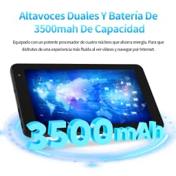 PRITOM 7 Inch Tablet PC 32 GB Android 13 with Quad Core Processor HD IPS Display Dual Camera WiFi with PU Protective Case