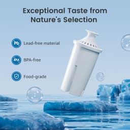 AQUA CREST CF06A Replacement for Brita® Filter, Brita® Water Pitchers and Dispensers, Classic OB03, Mavea® 107007, and More, NSF Certified Pitcher Water Filter, 5 Pack