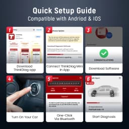 THINKCAR BD6 Auto OBD2 Scanner All System Diagnostic Tool for iOS&Android, 5 Reset Service Code Reader for All Cars Free Update