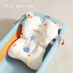 Baby Bath Seat Support Mat Infant Anti-Slip Soft Comfort Body Cushion Foldable Baby Bath Tub Pad Chair Newborn Bathtub Pillow