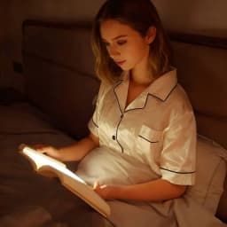 Book Light, Led Lights, Rechargeable LED Flat Book Lights,3 Colors & Timer, Dimmable Panel Plate Book Lamp