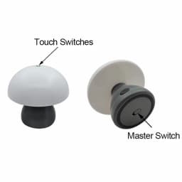 Mushroom Led Table Lamp Charging Touch Desk Coffee Bar, Hotel Bedroom Decoration, Nordic Creative Atmosphere, Small Night Light