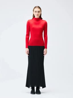 Miyake Pleated Hem Fishtail Flares Skirt