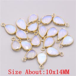 2pcs Natural Rose Clear Pink Quartz Labradorite Amethysts Stone Charm Pendant for Necklaces Earrings Jewelry Making Accessories
