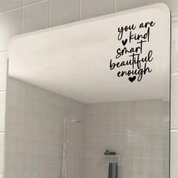 Affirmation Cards ”You Are Kind Smart Beautiful Enough“Art Wall Stickers for Bedroom Cloakroom Mirror Decoration Wall Decals