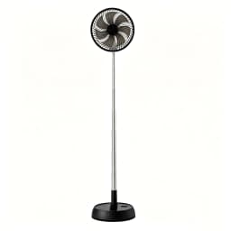 Home Bedroom Outdoor Camping Foldable Vertical Desktop Electric Fan Remote Control Silent Timed Left Right Rotation Black Fan
