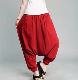 Plus Size Cotton Linen Solid Harem Pants Women Elastic Waist Casual Lantern Trousers 2026 New Pantalon Femme Harakuju Clothes