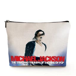 Super Star Michael Jackson Cosmetic Bag Double Print Makeup Bags Women Wedding Handbag Lady Travel Organizer Child Wallet