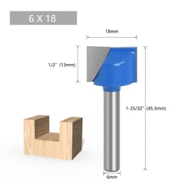 LAVIE 1pc 6mm Cleaning Bottom Bit Straight Router Bit Set Clean Milling Cutter Woodworking Power Machine-C C06006