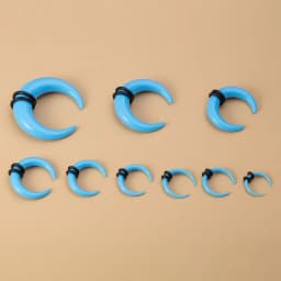 2pcs Big Size Buffalo Horn Nose Piercing Acrylic Septum Ring Ear Taper Gauge Stretcher Expander Tunnel Punk Body Jewelry 14G-00G