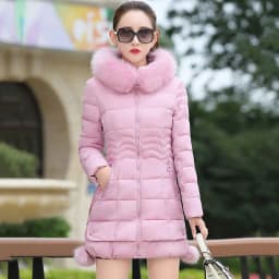 2025 New Winter Cotton-Padded Jacket Women Thick Warm Big Wool Collar Down Cotton Coat Female Korean Parkas Ladies Outwear