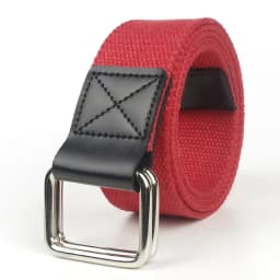 UNISEX Trend Double Loop Buckle Belt Canvas with Cargo Outdoor Sports Jeans Suit Pants Nylon Solid Belts for Men and Women