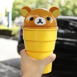 Car Trash Can Cute Storage Cup For Car Cartoon Trash Cup Bear Trash Can Storage And Sorting In The Car Automotive Goods
