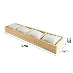 Solid Wood Three-Tiered Tray Bracelet Watch Necklace Pearl Bracelet Pillow Tray Jewelry Storage Rack