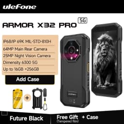 Ulefone Armor X32 Pro 5G Rugged Phone Android 14 16GB+256GB Dimensity 6300 Octa Core 64MP Camera NFC IP68/IP69K Waterproof