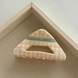 Korean Style Lattice Hair Crab Clip Triangle Square Acrylic Bow Hair Claw Ponytail Clip Hair Accessories Geometry Shark Clip