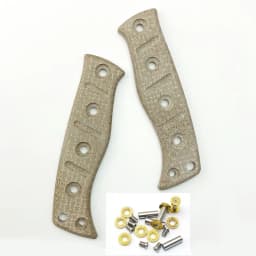 1pair Micarta Blade Handle Patch for BM Fixed Admas 375 Knife Folding With 5 Pairs Brass Screws Knife Patch Material DIY Parts