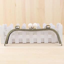 1PCS 26cm Antique Bronze M Shape Embossed Candy Bead Big Metal Purse Frame Bag Kiss Clasp Handle DIY Accessories