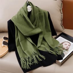 51Color Solid Women Winter Scarf Warm Thicken Cashmere Shawl Outdoor Tassels Pashmina Lady Wrap Windproof Scarves Fashion Luxury