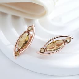 Kinel New Light Brown Crystal Long English Earrings for Women 585 Rose Gold Color With Natural Zircon High Quality Daily Jewelry