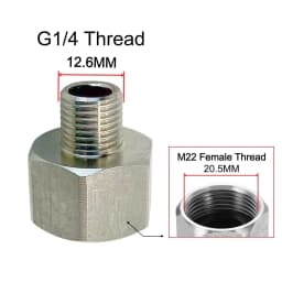 Car Wash Gun & Hose Connecter M22 To G1/4" M14 G3/8" Fitting Thread Male & Female Converter Stainless Steel