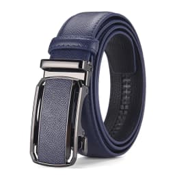 New cross-border men's rubber-injected leather belt, business casual automatic buckle belt, cowhide trouser belt, business belt