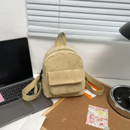 Fashion Women Mini Backpack Solid Color Corduroy Small Backpacks Female Casual Outdoor Travel Rucksack School Baskpack for Girls