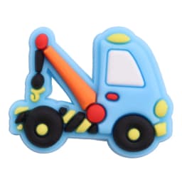 Single Sale 1pcs PVC Shoe Charms Fire Engine Excavator Crane Truck Hole Slipper Accessories Shoes Ornament For Children Gift