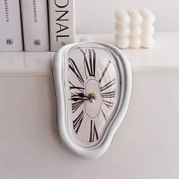 2024 New Novel Surreal Melting Distorted Wall Clocks Surrealist Salvador Dali Style Wall Watch Decoration Gift Home Garden