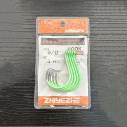 ZYZHE  Luminous Circle Fishing Hook 10 Sizes 4-10piece Hawksbill Hook Saltwater Freshwater Hooks for Tuna, Catfish, Bass Fishing