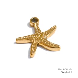 Yhpup 1PC Summer Ocean Shell Starfish Seahorse Conch Stainless Steel Pendant DIY Making Accessories Handmade Necklace Gift