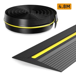 Garage Door Seal 2.5/4.8M Universal Threshold Seal Weatherproof Floor Seal Rubber DIY Seal Replacement for Garage Doors Perfect
