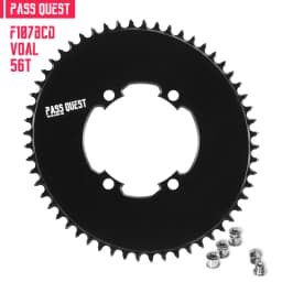 PASS QUEST 107BCD Bicycle Chainring 42T-58T Close Disc Black Chainwheel Narrow Wide Teeth forAXS Sprocket for Sram FORForce Aero