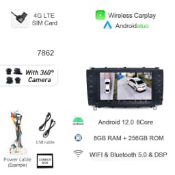 720P Carplay Android 13 Car DVD Player Navigation Stereo Autoradio GPS Radio For Mercedes Benz CLK 200K 280 350 W209 2005-2012