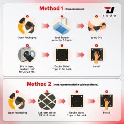 TOUO Acoustic Foam Fireproof Soundproofing Sponge 6/12/24/48 Pcs Egg Crate Soundproof Foam Studio Home Sound-absorbing
