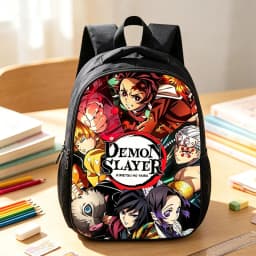 Anime Demon Slayers Backpack Game Cartoon Tanjiro Nezuko Print Schoolbag Student Bookbag Back To School Bags Christmas Gifts
