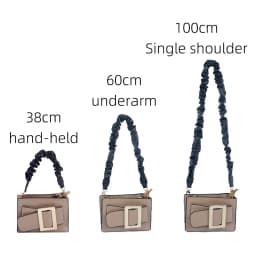 New Wrinkled Bag Leather Pleated Straps Short Long Folds Handles Shoulder Underarm Strap Replacements Crossbody Bag Accessories