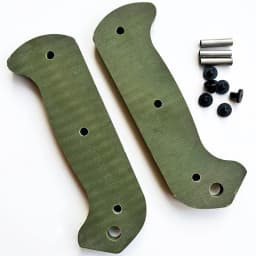 1 Pair G10 Composite Blade Handle Patch for KB BK2 Knife with Screw Knife Handle Grips Material DIY Accessories
