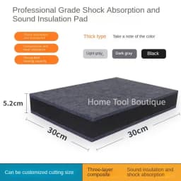 Drum Soundproofing Pad, Speaker Shock-Absorbing Pad, Piano Treadmill Soundproofing Pad, Shock-Absorbing Board High Density