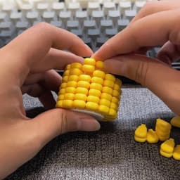 3D Printed Corn Fun Magic Cube Tetris Jigsaw Puzzle Toys Creative Stress Relief Unlock Brain Burning Teaser Desktop Novelty Gift