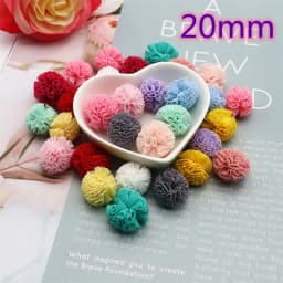 10-25mm Mesh Elastic Flower Ball DIY Lace Craft Tennis PomPom Pendant Hairpin Jewelry Decoration Making Accessories 24-96 Pieces