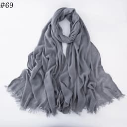 95 Colors Soft Cotton Viscose Scarf Rayon Material Muslim Hijab Mid Eastern Plain Solid Color Headscarf With Tassel