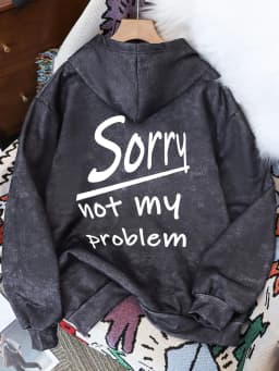 Basic Polyester Hoodie Alphabet Print 100_ Polyester Women Autumn and winter Comfortable Pullover Crewneck Loose Female Clothes